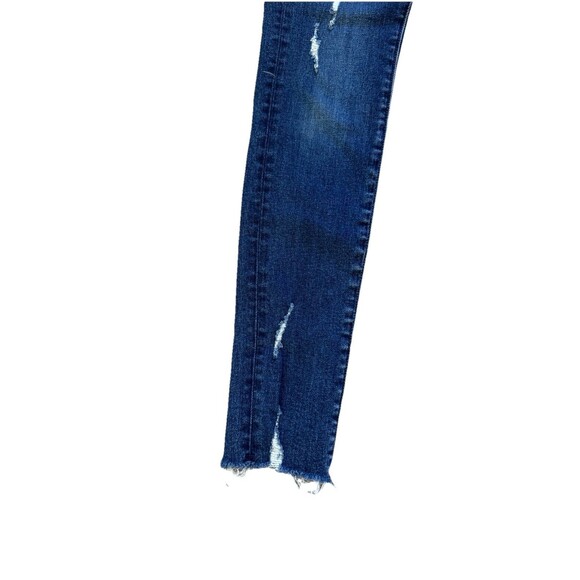 Vervet Jeans Womens 25 Blue Denim Stretch Mid Rise Fray Distressed Ankle Skinny - Picture 3 of 8